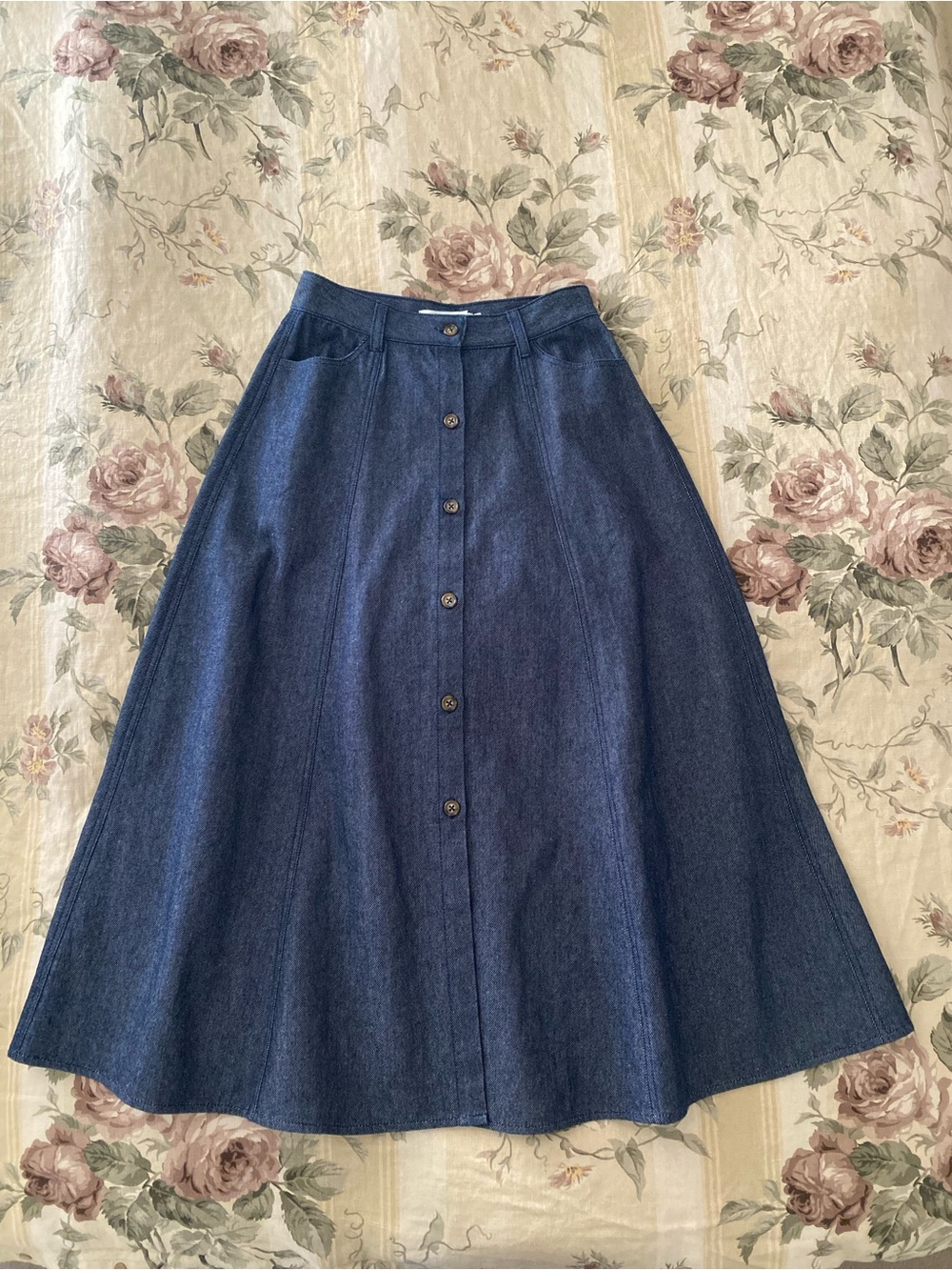 Christy Dawn Sample Sale Denver Skirt in Denim, Size Small